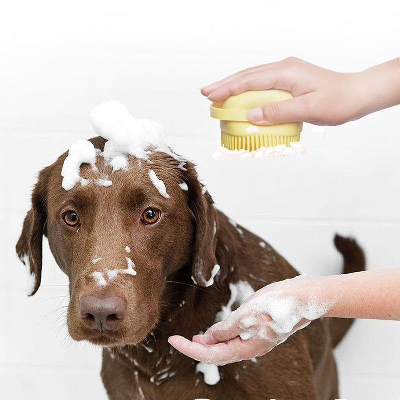 Escova de silicone para Banho Pet