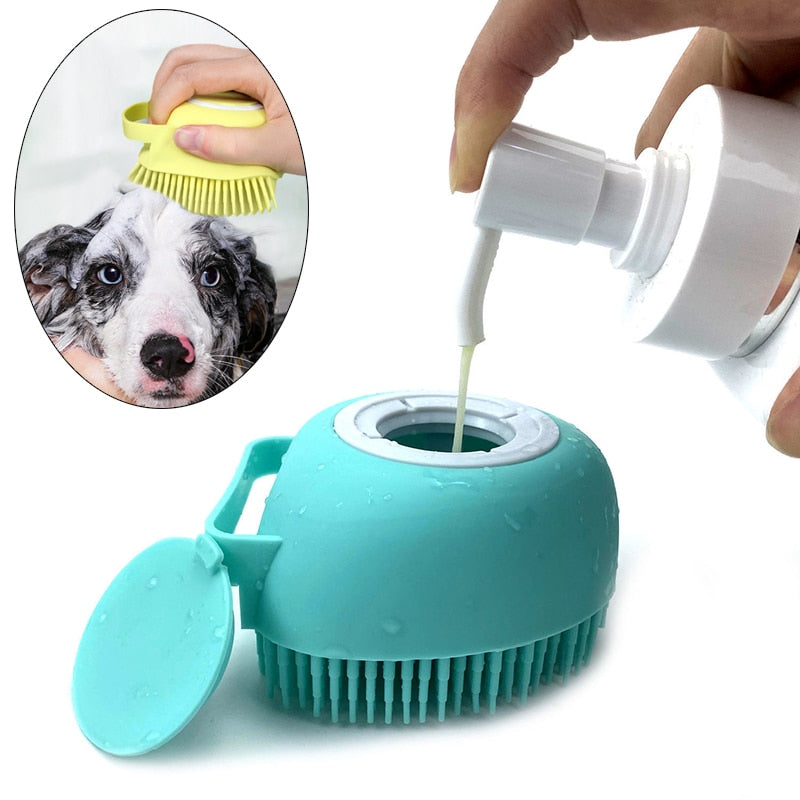 Escova de silicone para Banho Pet